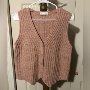 Bécool Pink Ribbed Knit Vest